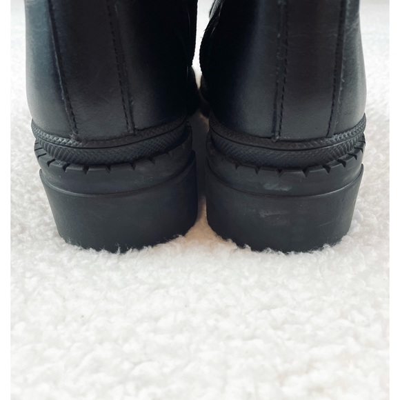 STEVE MADDEN • Black Jamisyn Leather Combat Boots - Picture 11 of 16